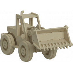 3mm Tractor Dozer 3D Puzzle Template
